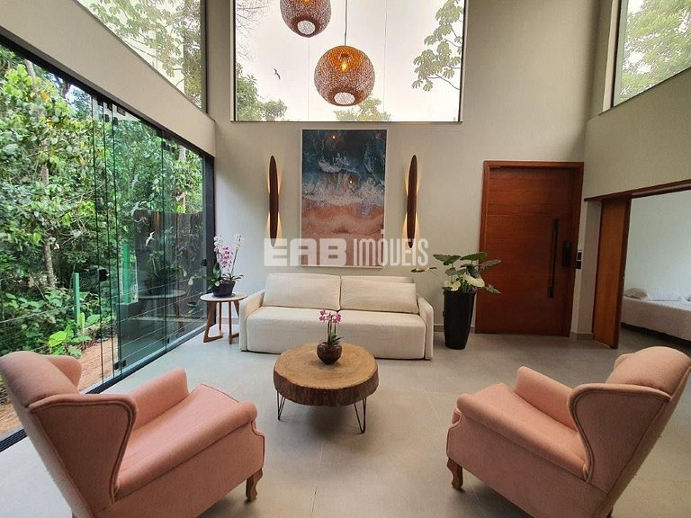 Casa de praia moderna para temporada em Itamambuca