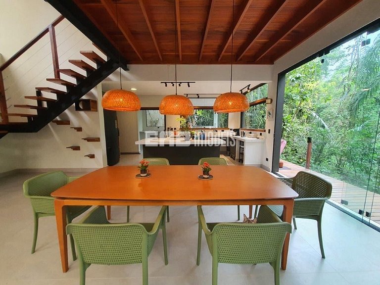 Casa de praia moderna para temporada em Itamambuca