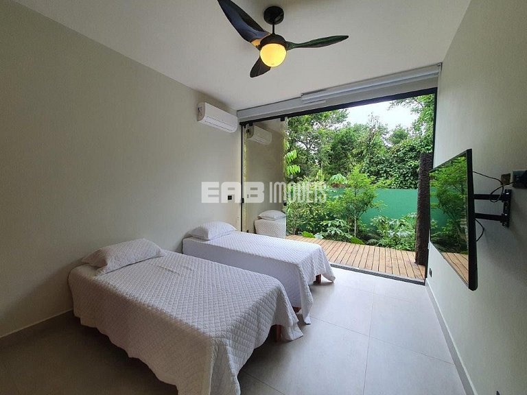 Casa de praia moderna para temporada em Itamambuca