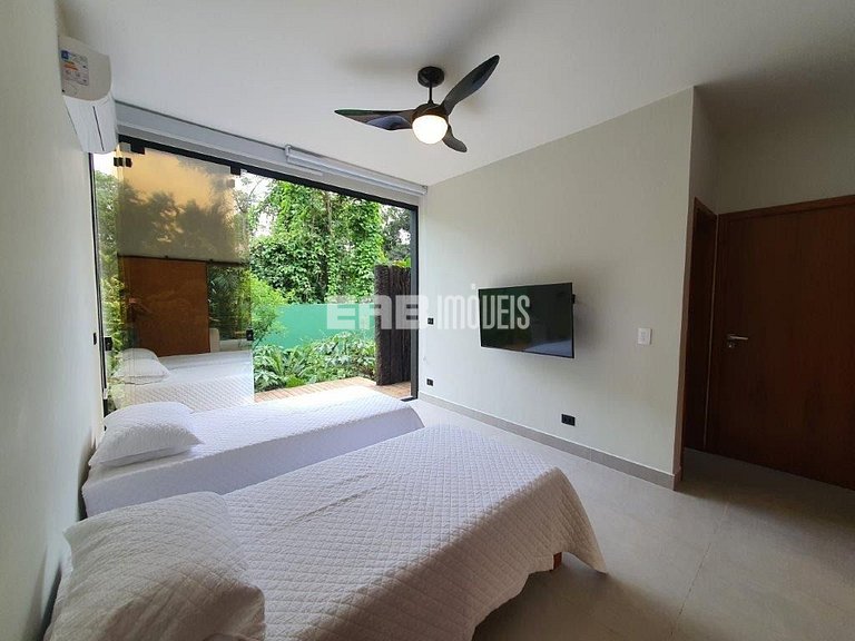 Casa de praia moderna para temporada em Itamambuca