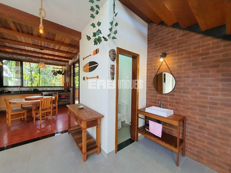 Casa para 7 pessoas na praia de Itamambuca