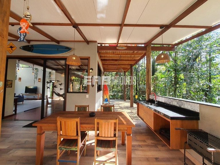 Casa para 7 pessoas na praia de Itamambuca