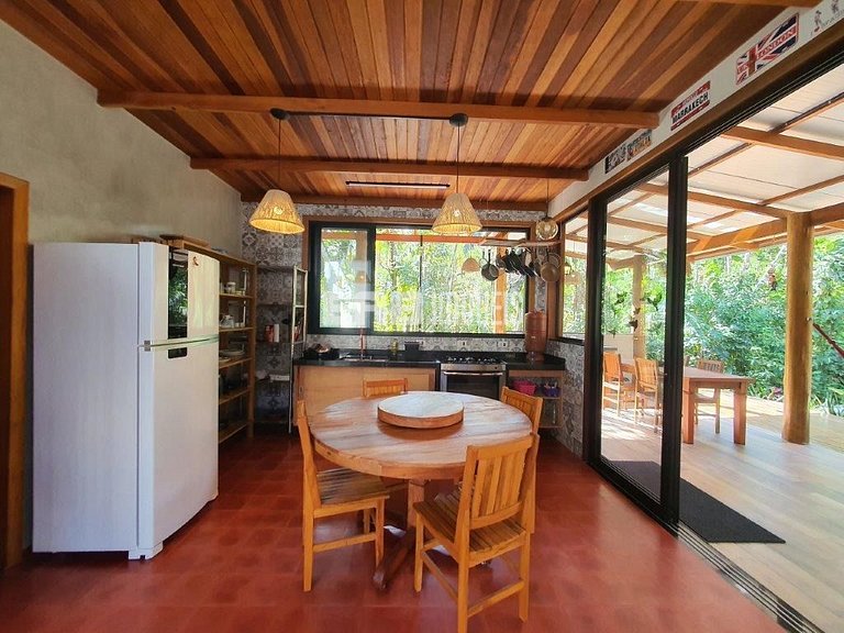 Casa para 7 pessoas na praia de Itamambuca