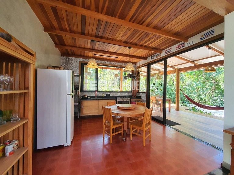 Casa para 7 pessoas na praia de Itamambuca