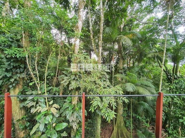 Casa dentro da Mata Atlântica, com todo o conforto da vida m