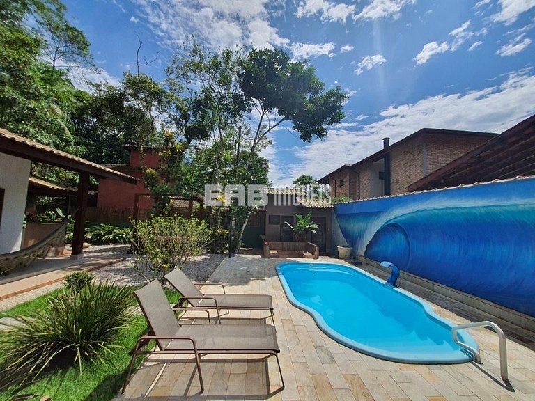 Casa com piscina para temporada em Itamambuca, Ubatuba