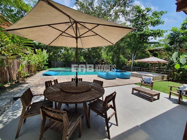 Casa para temporada em Itamambuca, com 4 dormitórios, piscin