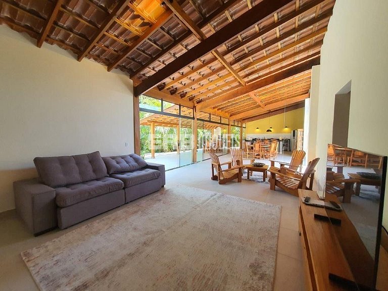 Casa com 4 suítes, a 170m do mar, na praia de Itamambuca, Ub