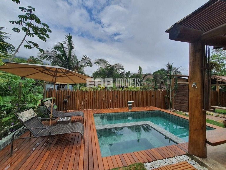 Casa com 4 suítes para temporada em Itamambuca