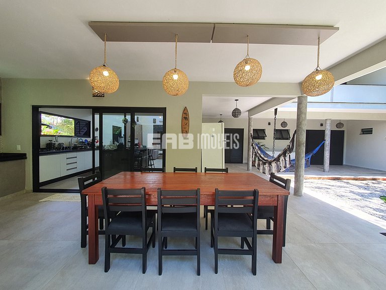 Casa para 7 pessoas a 60m do mar em Itamambuca