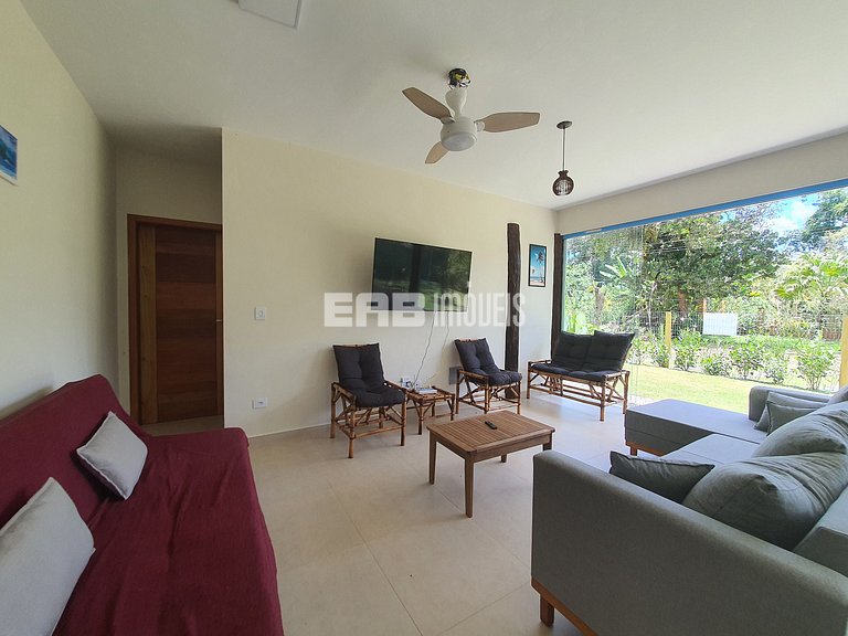 Casa espaçosa para locação de temporada em Itamambuca