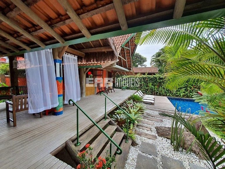 Piscina, 4 suítes, 90m do mar