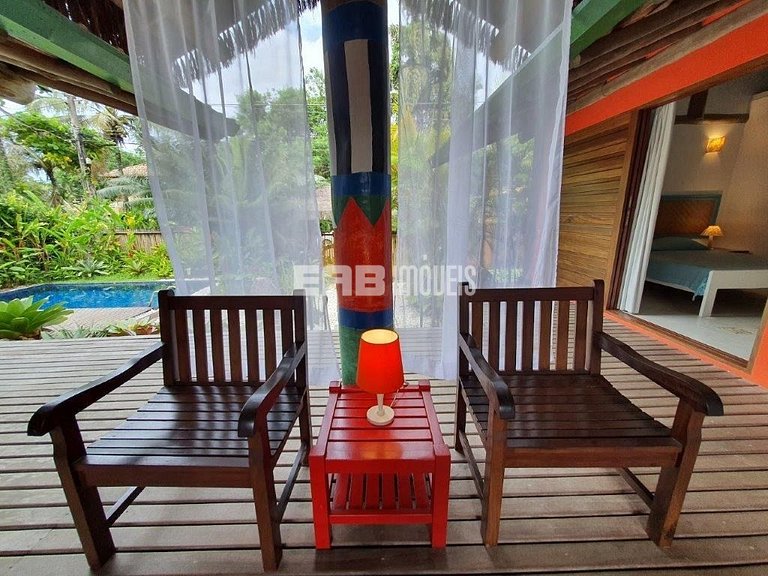 Piscina, 4 suítes, 90m do mar