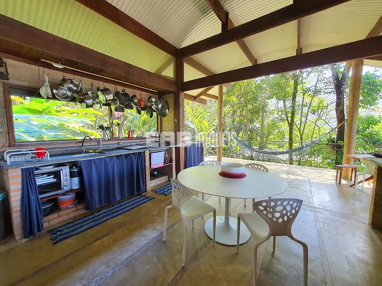 Casa de cinema na Praia do Félix, Ubatuba