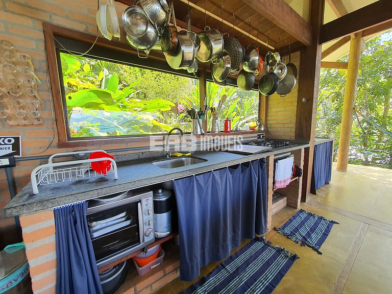 Casa de cinema na Praia do Félix, Ubatuba