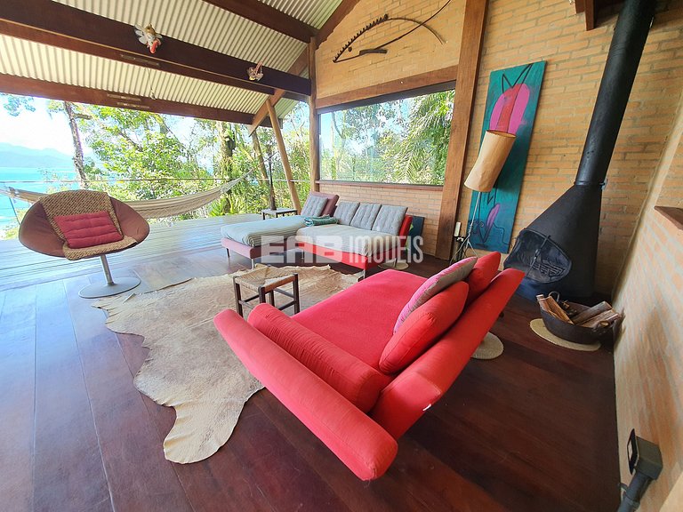 Casa de cinema na Praia do Félix, Ubatuba