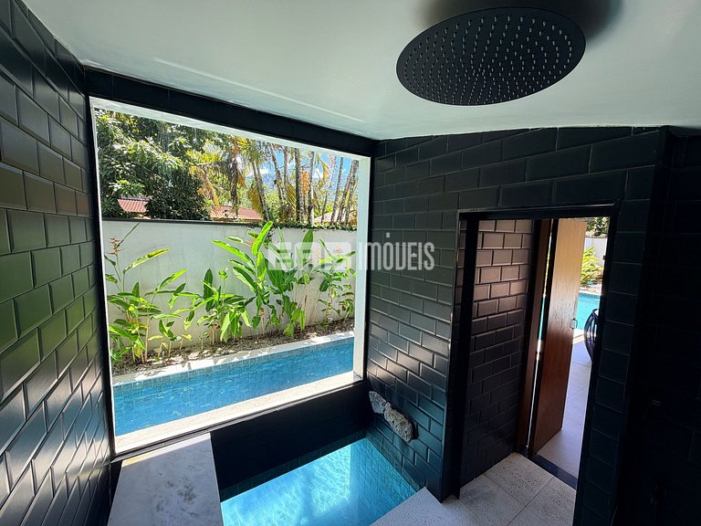 Casa na praia de Itamambuca, com 6 suítes, sauna e piscina