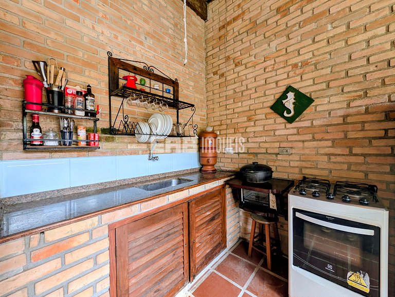 Casa para 12 pessoas na praia de Itamambuca
